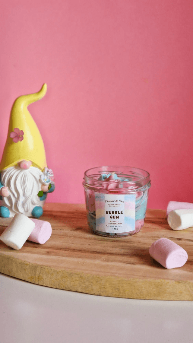 Bubble gum - Bougie chantilly gourmande parfumée