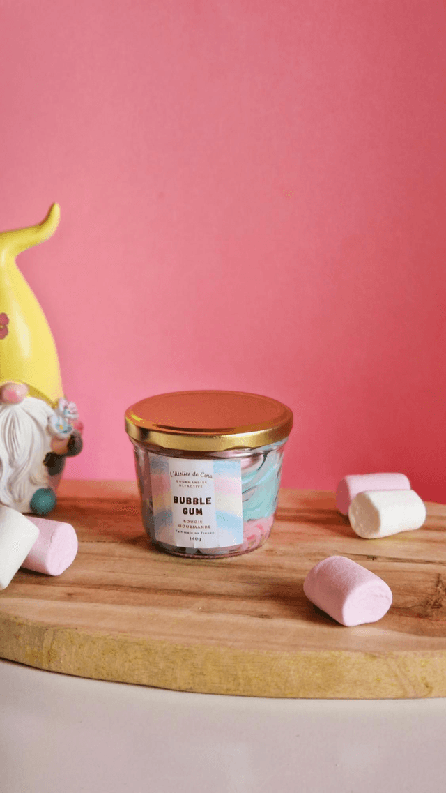 Bubble gum - Bougie chantilly gourmande parfumée